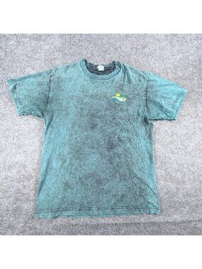 Alstyle Apparel & Activewear 90s Tee Mens L‎ Blue Maui Life is Good Embroidered